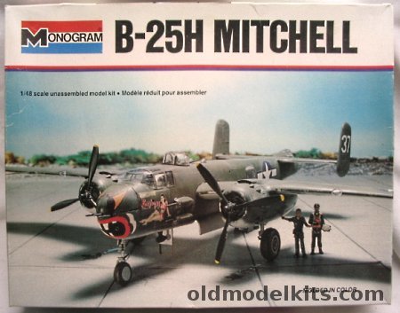 Monogram 1/48 B-25H Mitchell Medium Bomber, 5500 plastic model kit